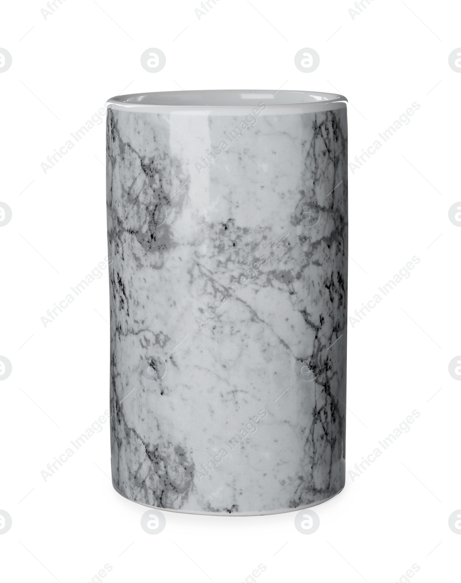 Photo of Stylish empty ceramic vase isolated on white