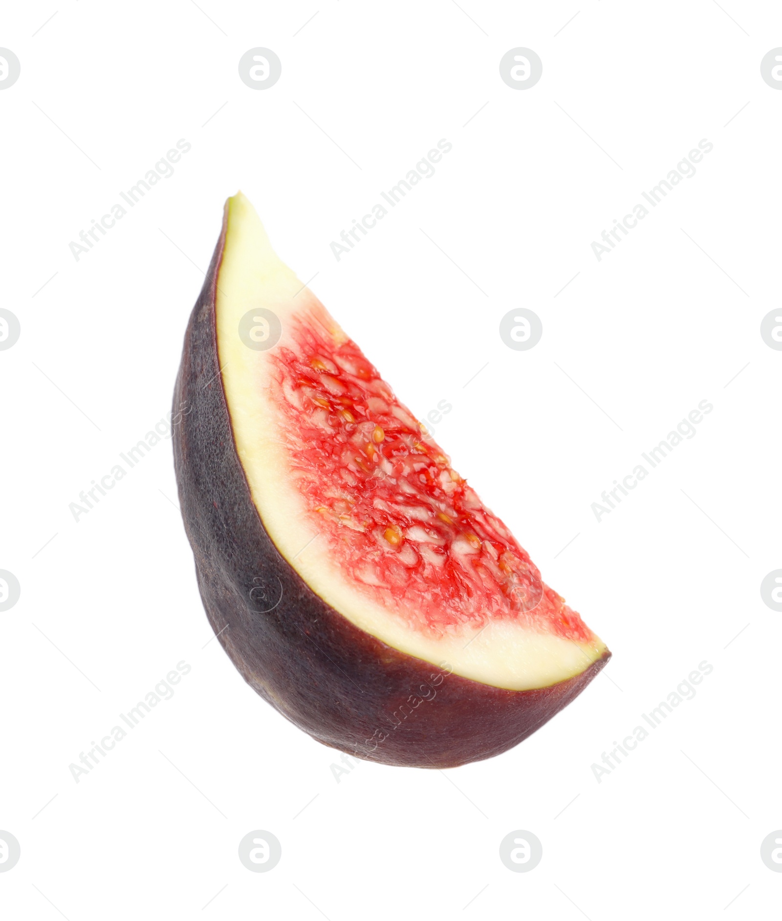 Photo of Piece of fresh fig isolated on white