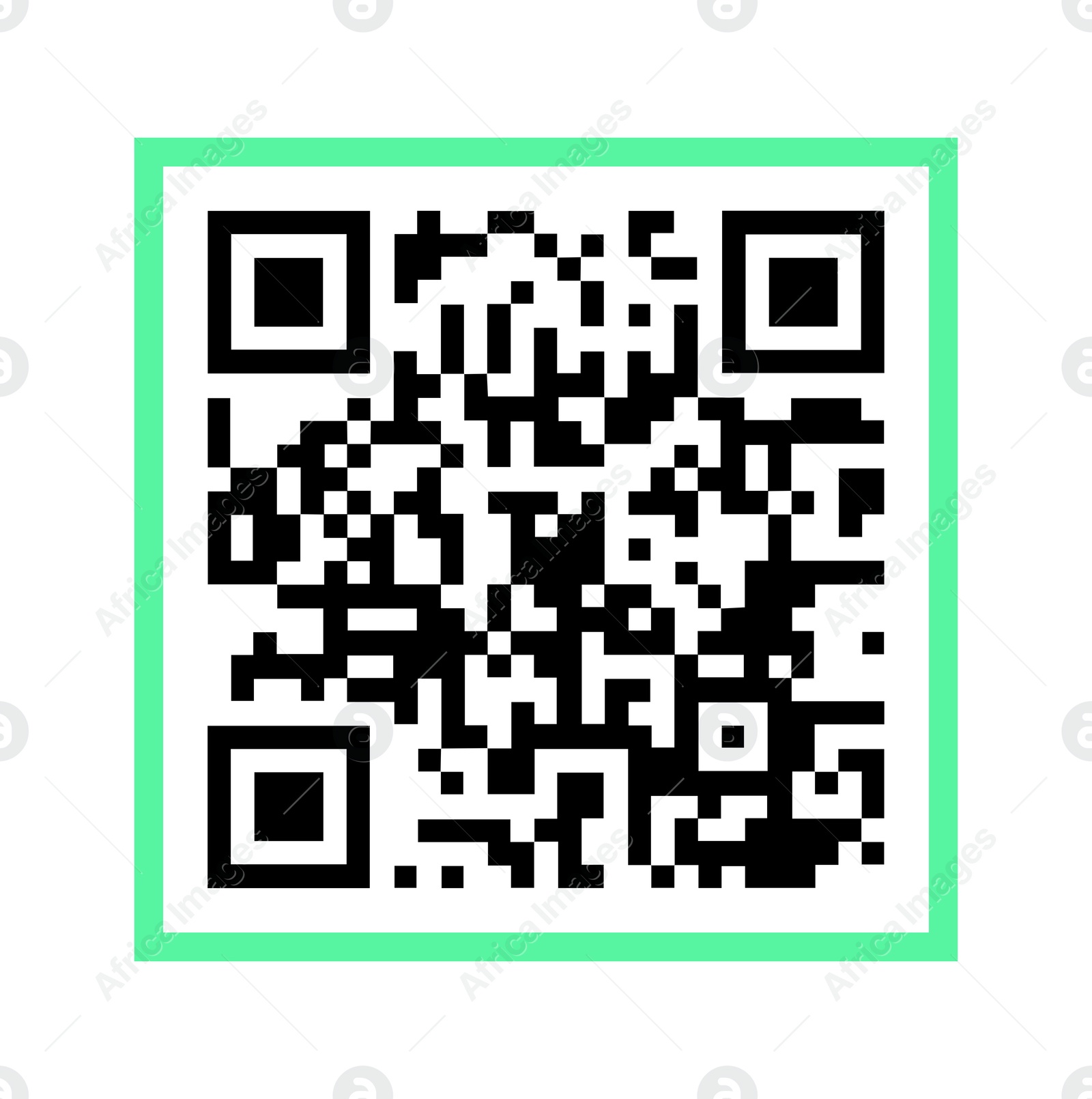 Illustration of  QR code on white background