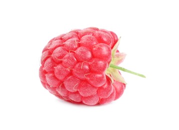 Photo of One tasty ripe raspberry isolated on white