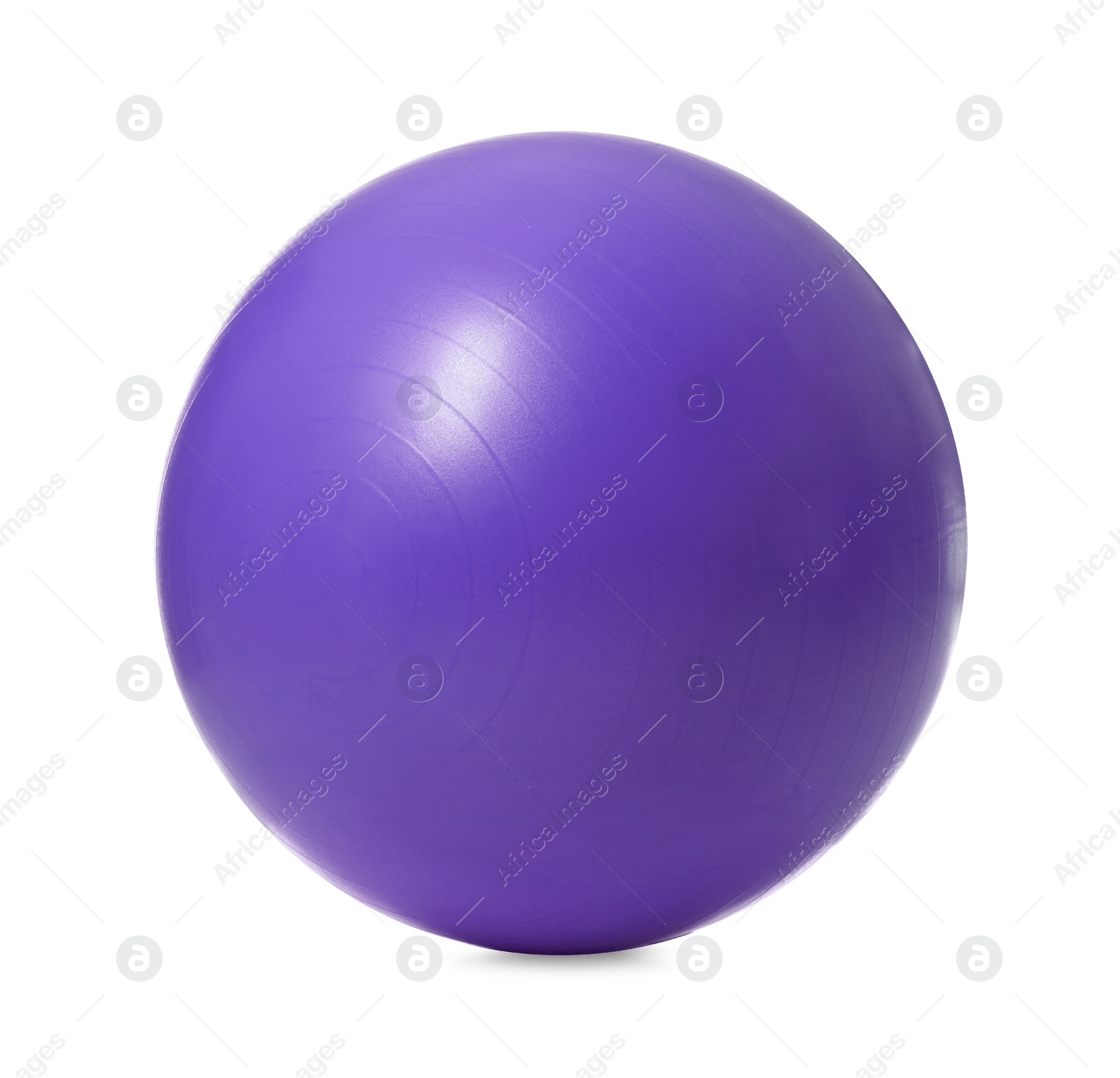 Image of New purple fitness ball isolated on white