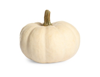 Photo of Beautiful small ripe pumpkin isolated on white