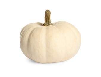 Beautiful small ripe pumpkin isolated on white