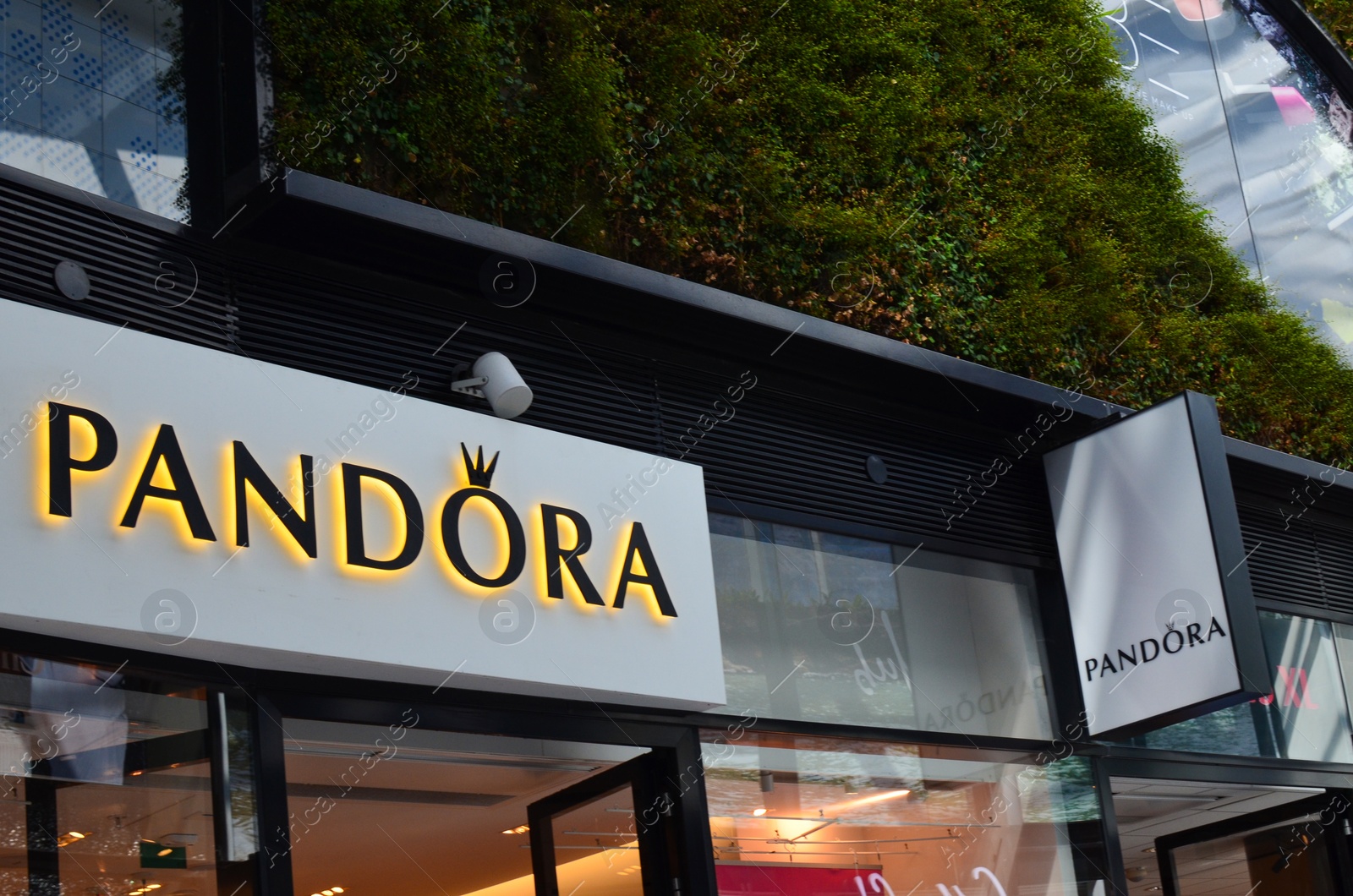 Photo of Hague, Netherlands - May 2, 2022: Exterior of Pandora jewelry store on city street