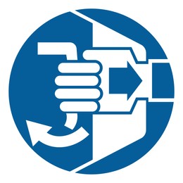 Image of International Maritime Organization (IMO) sign, illustration. Secure hatches