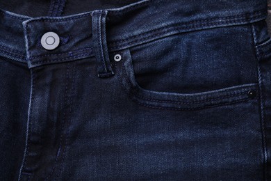 Photo of Jeans with pocket as background, top view