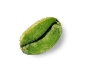 Photo of Organic green coffee bean on white background