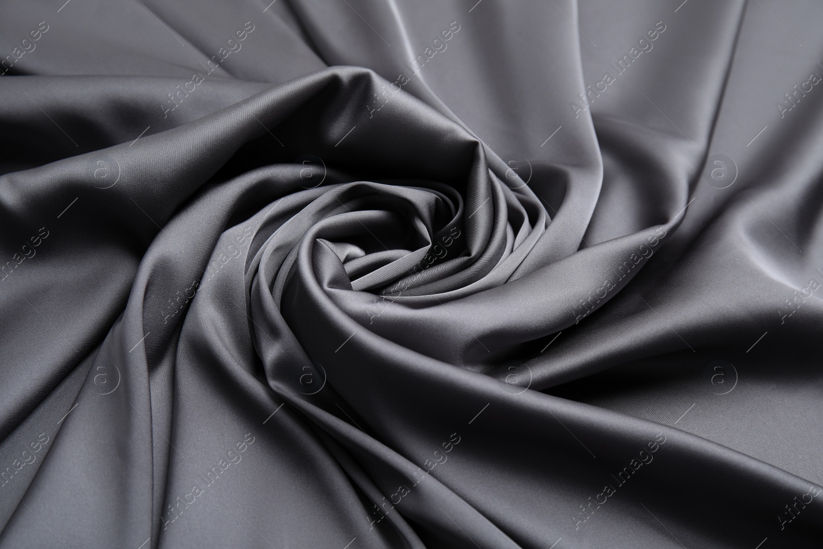 Photo of Texture of delicate black silk as background, closeup