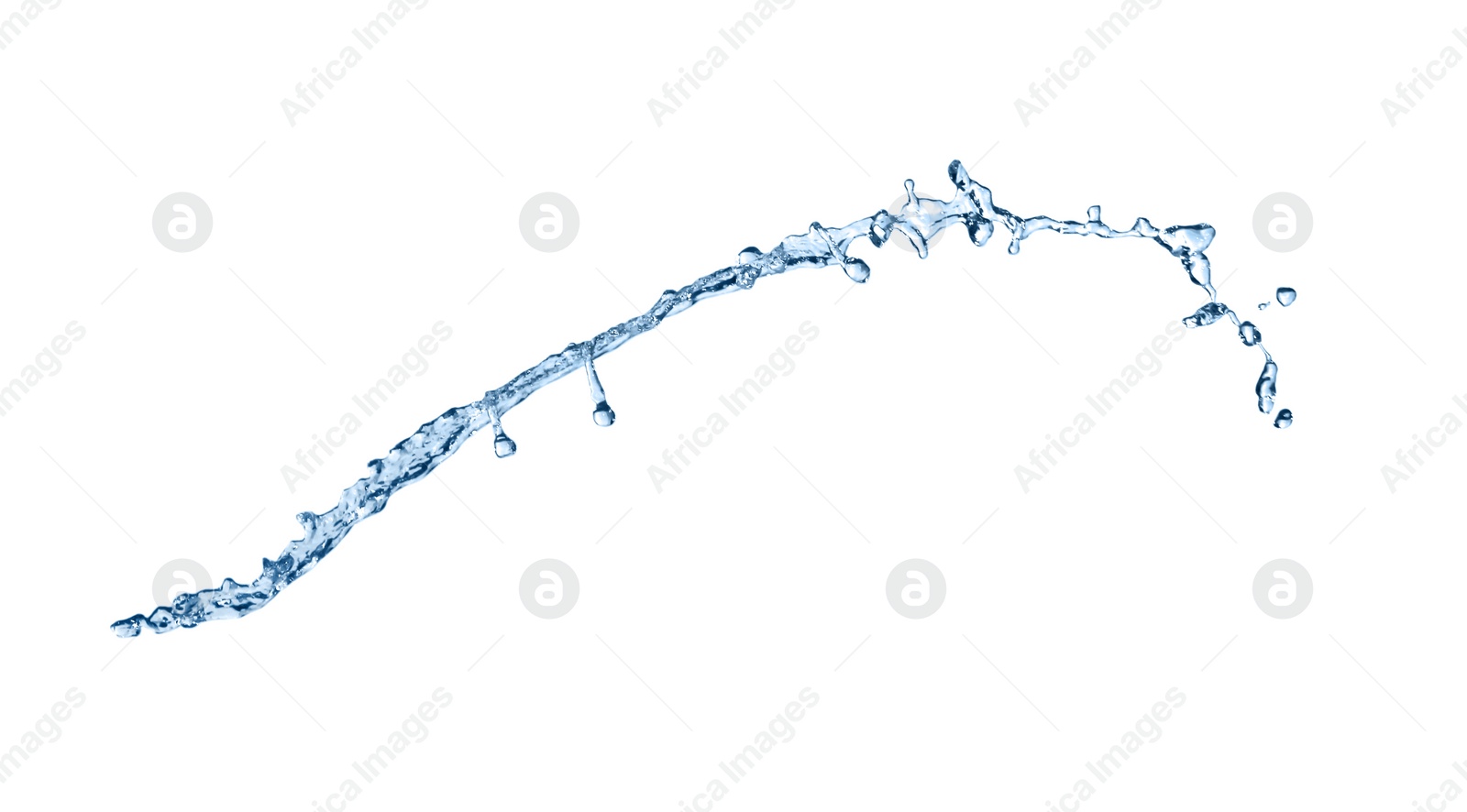 Photo of Splash of clear water on white background