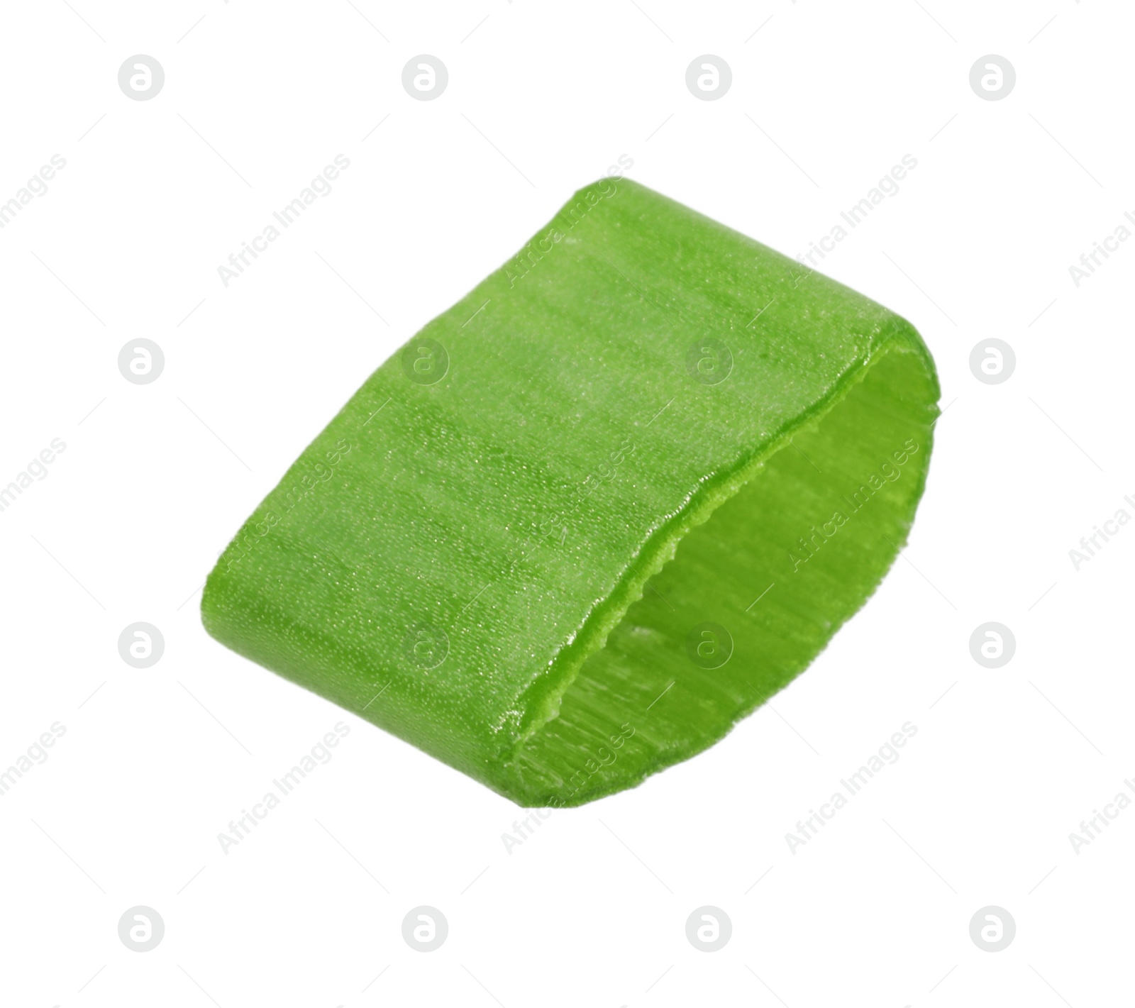 Photo of Piece of fresh green onion isolated on white