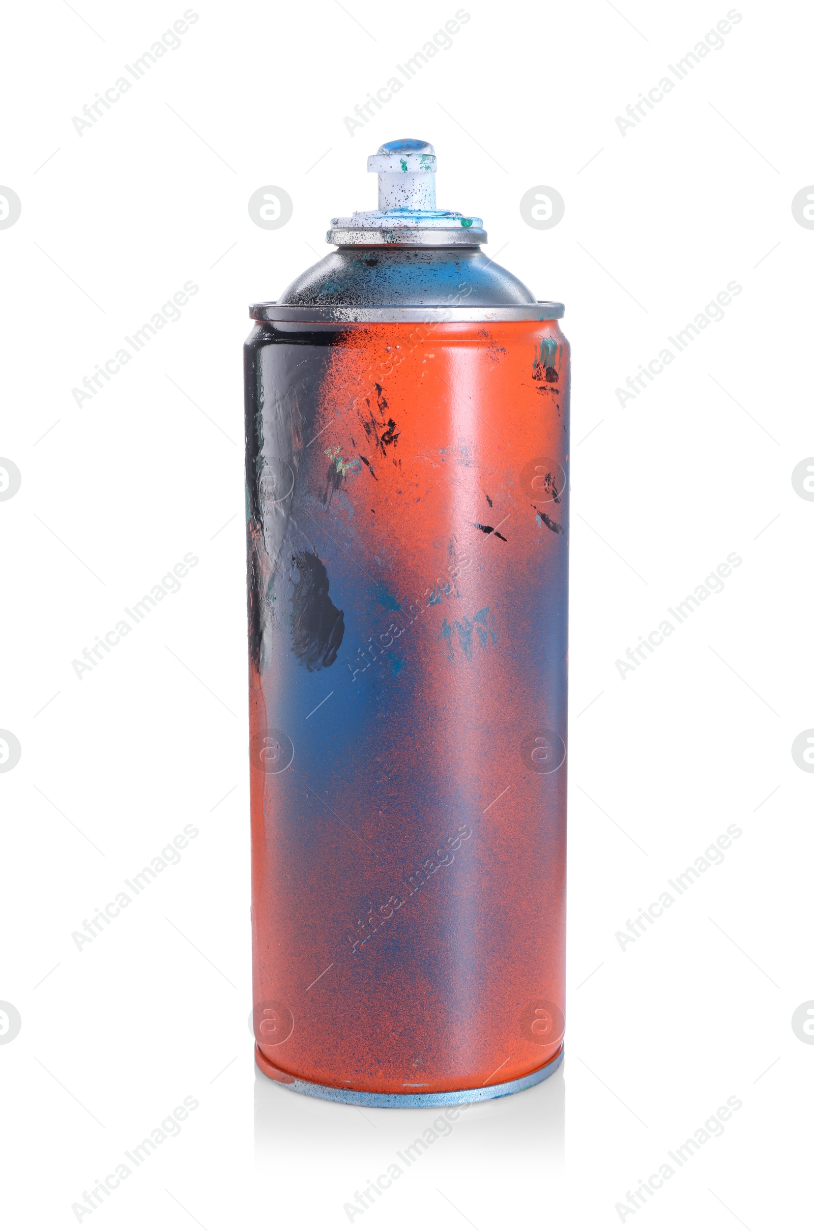 Photo of One can of bright spray paint isolated on white