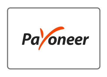Illustration of MYKOLAIV, UKRAINE - JANUARY 18, 2021: Logotype of Payoneer payment system on white background, illustration