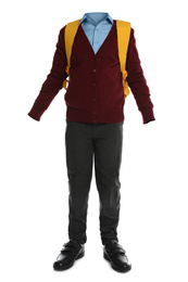 Image of School uniform for boy on white background