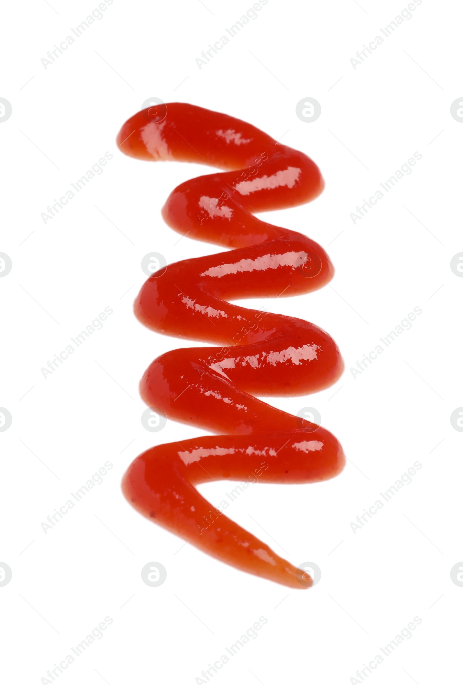 Photo of Smear of tasty ketchup isolated on white