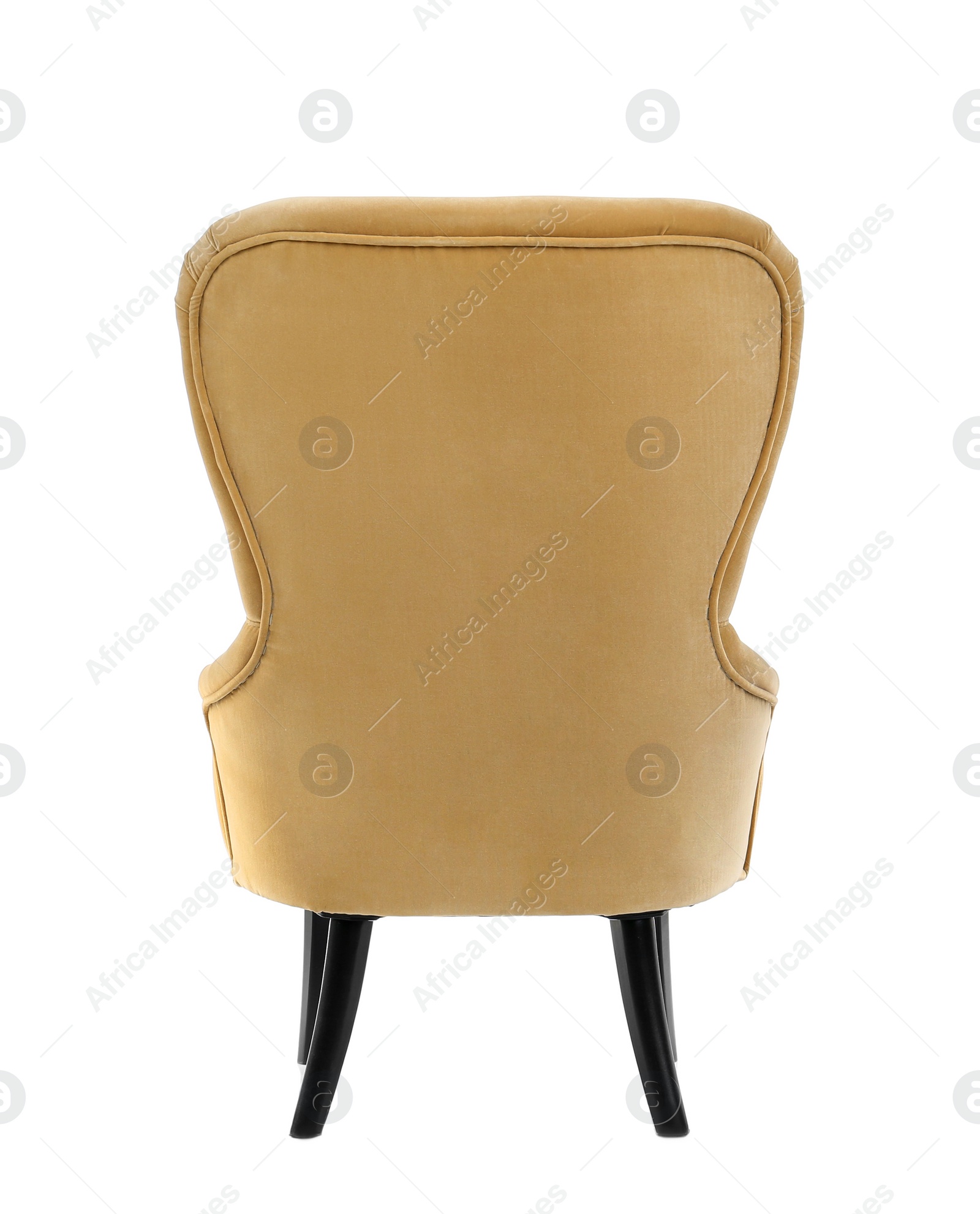 Photo of Comfortable armchair on white background. Interior element