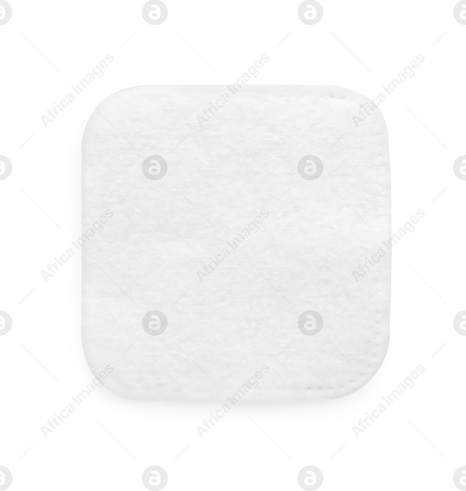 Photo of Soft clean cotton pad on white background, top view