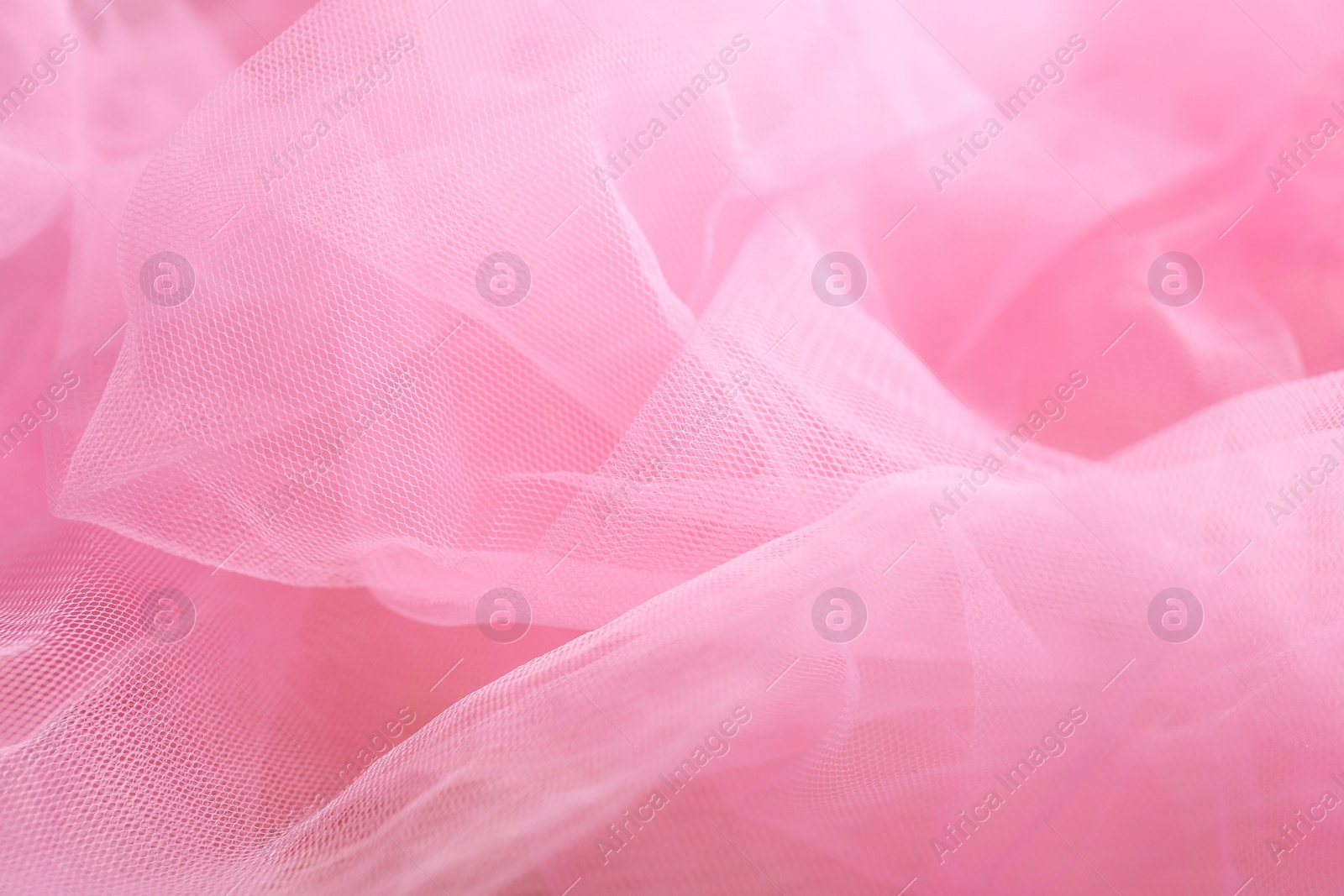 Photo of Texture of beautiful pink fabric as background, closeup