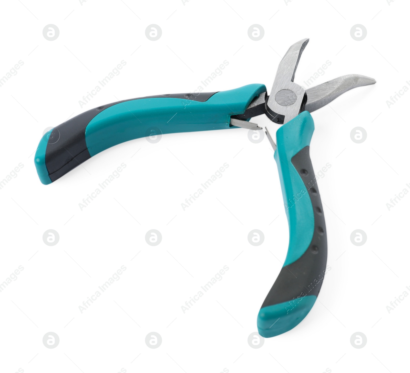 Photo of One bent nose pliers isolated on white