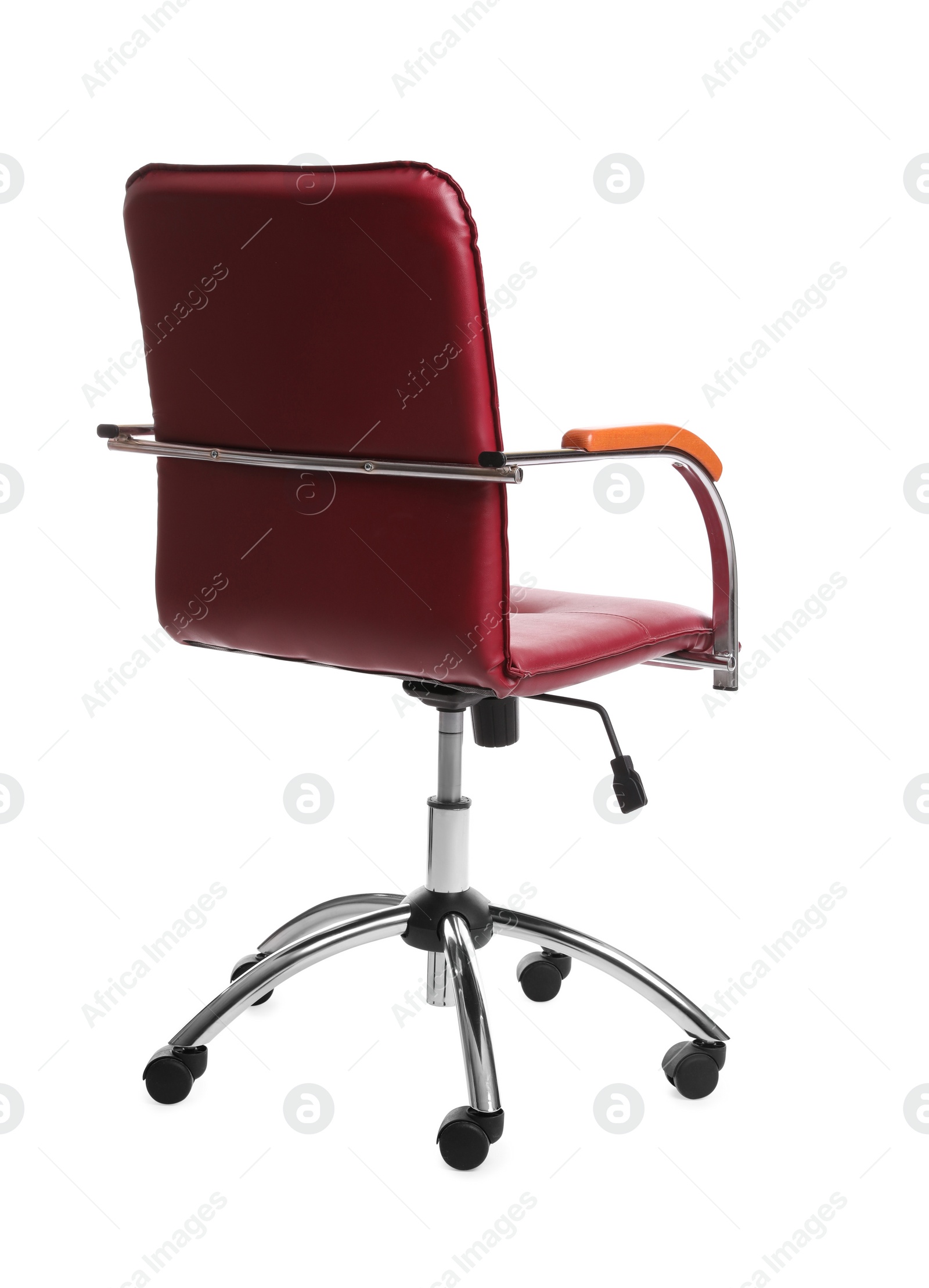 Photo of Comfortable leather office chair isolated on white