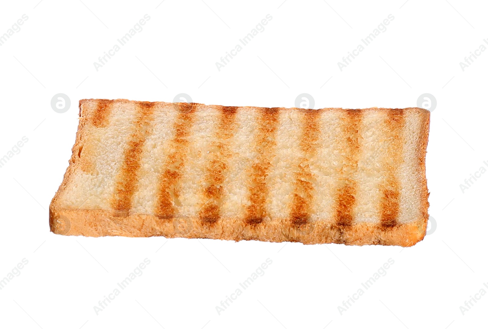 Photo of Sliced toasted bread isolated on white. Sandwich ingredient