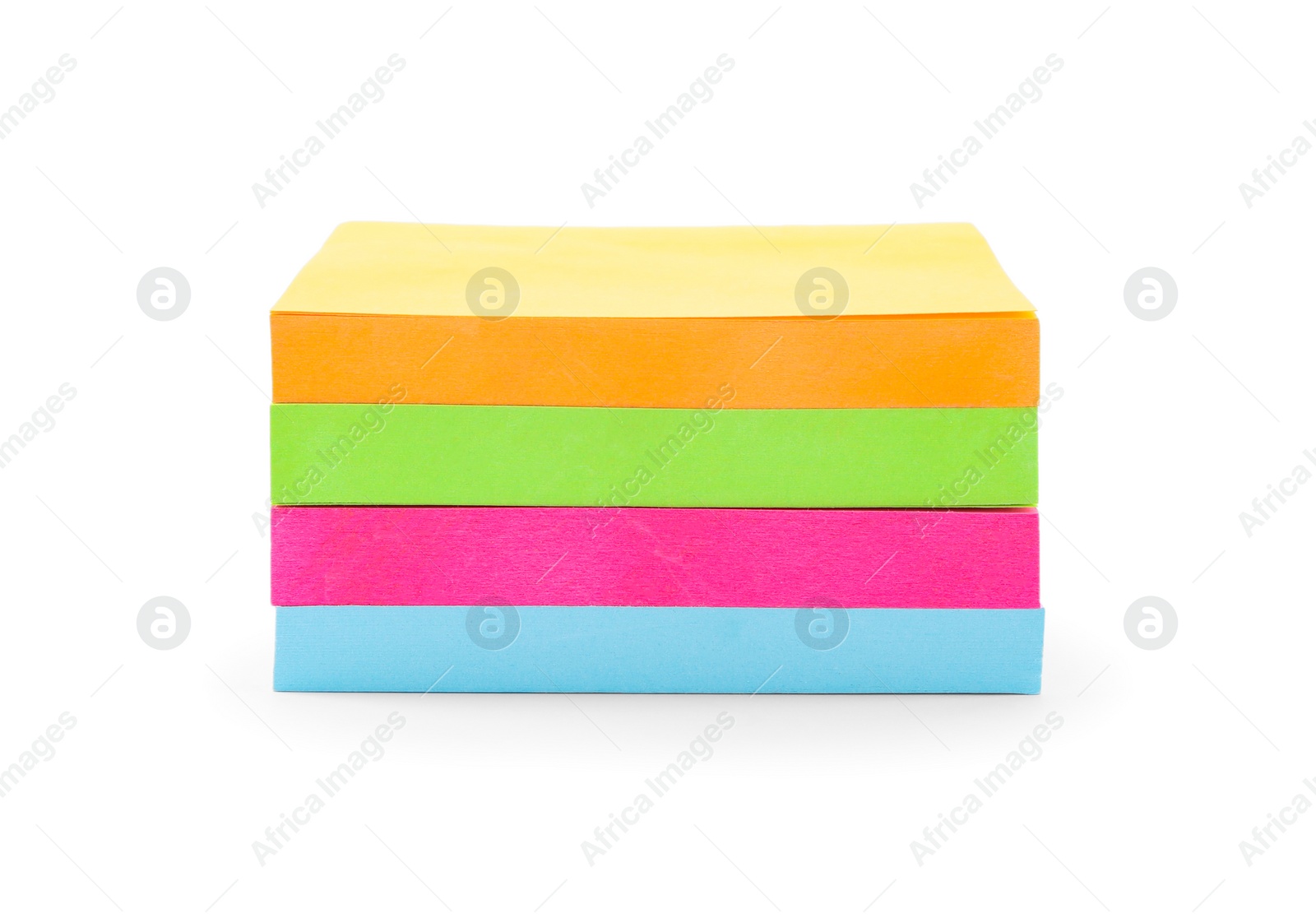 Photo of Colorful sticky note paper isolated on white