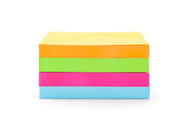 Colorful sticky note paper isolated on white