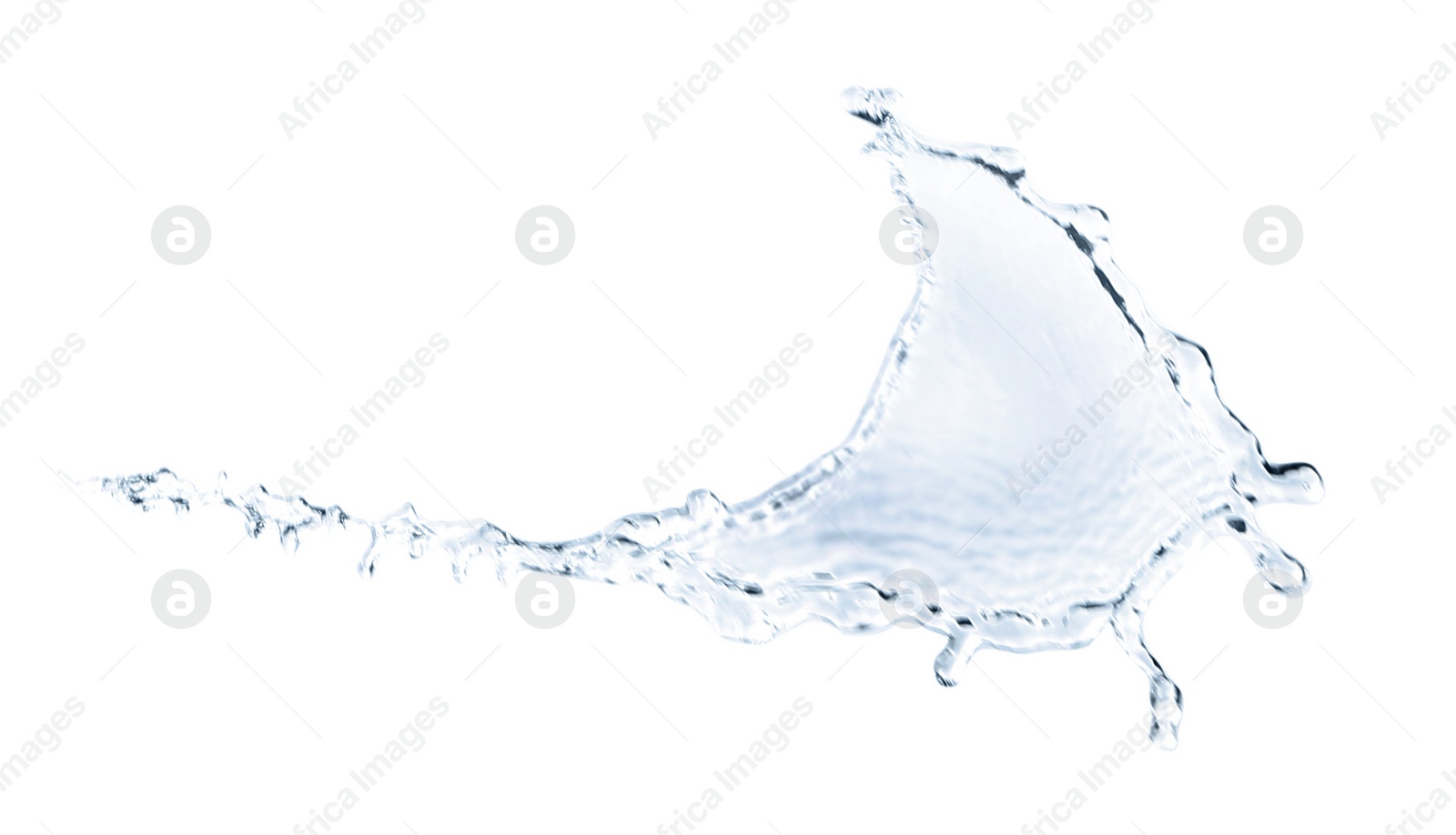 Photo of Abstract splash of water isolated on white. Pure liquid