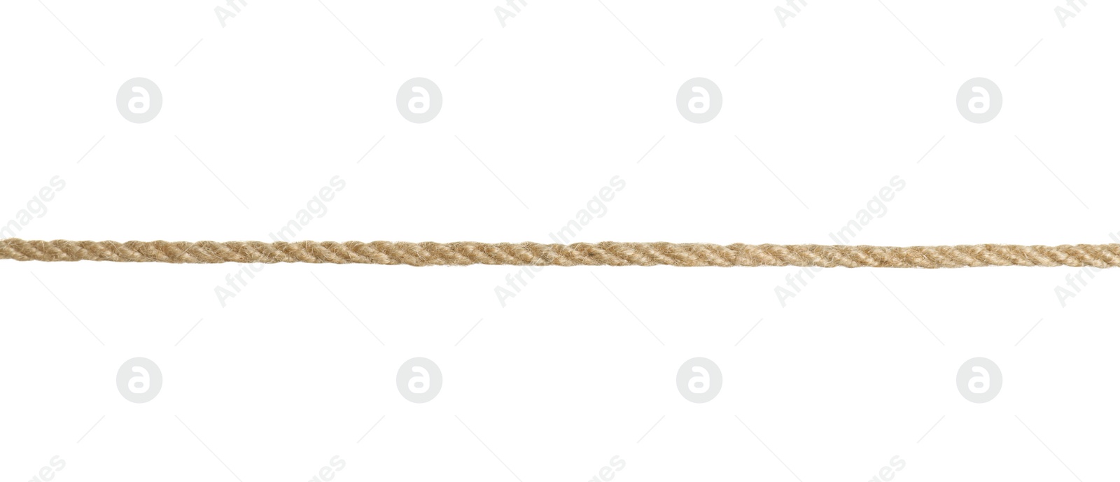 Photo of Old rope on white background. Simple design