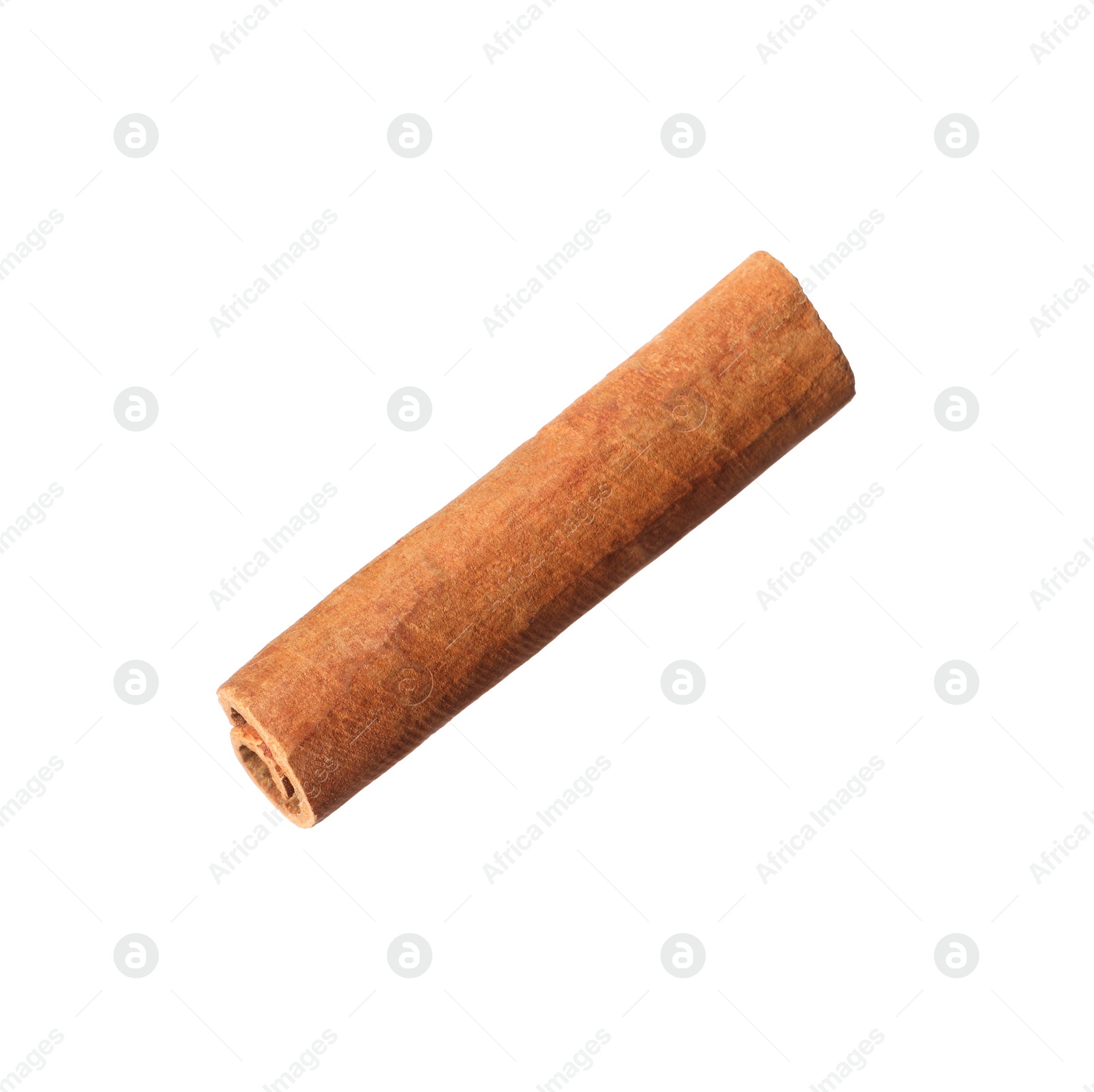 Photo of One aromatic cinnamon stick isolated on white