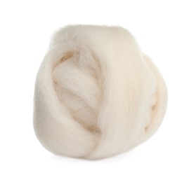 Ball of soft wool isolated on white