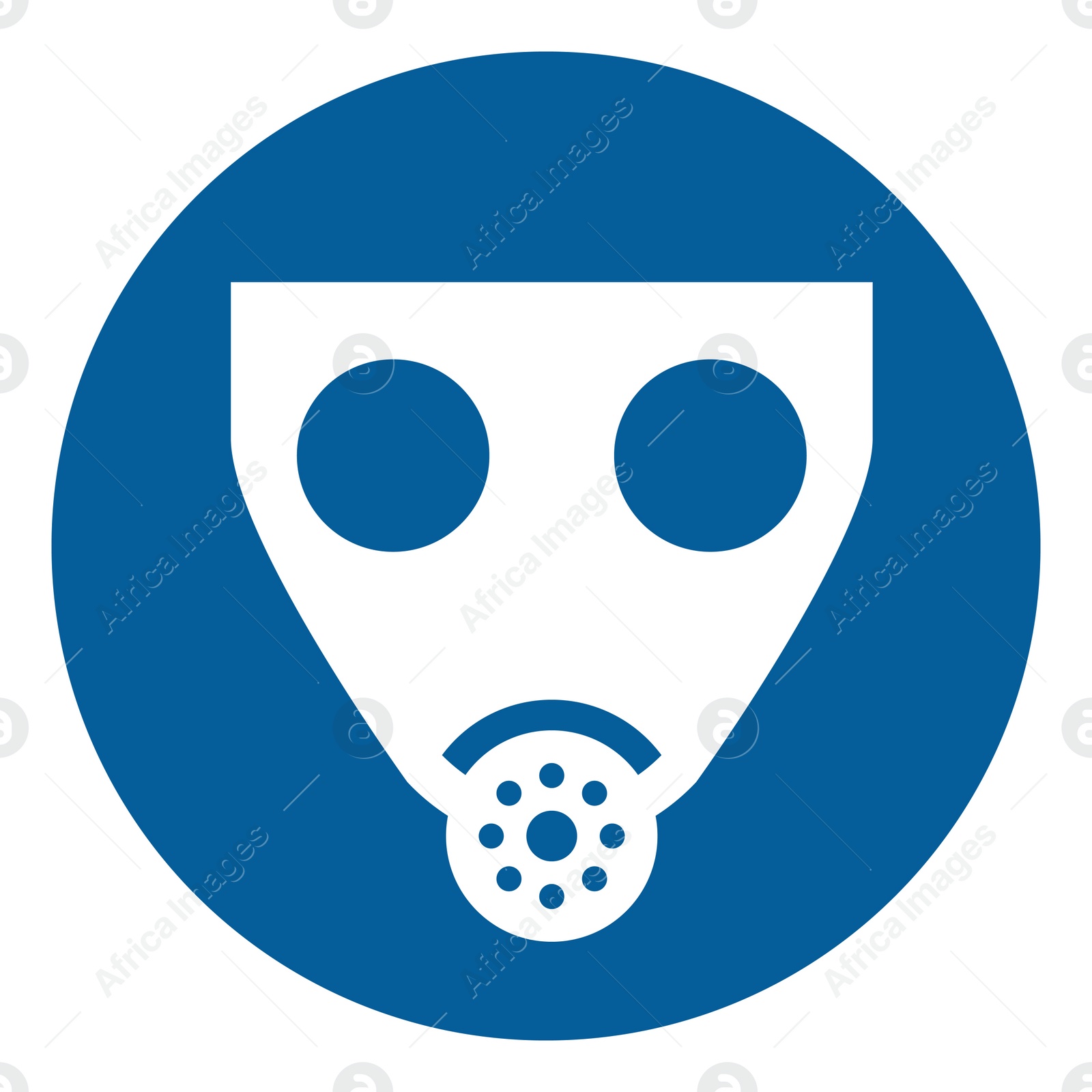 Image of International Maritime Organization (IMO) sign, illustration. Wear respirator symbol