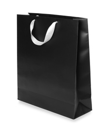 Paper shopping bag isolated on white. Mock up for design