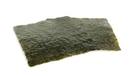 Photo of Two dry nori sheets on white background