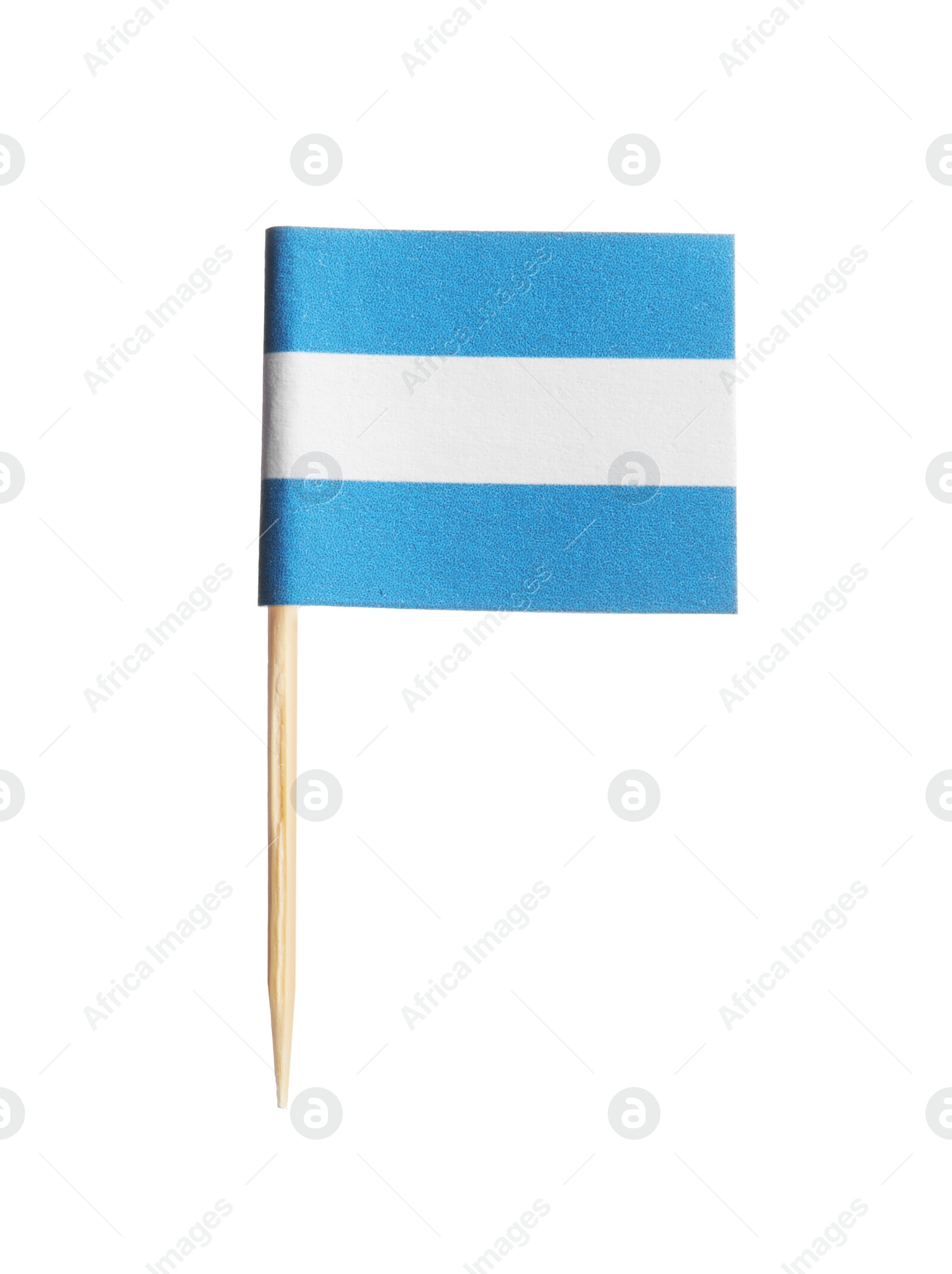 Photo of Small paper flag of El Salvador isolated on white