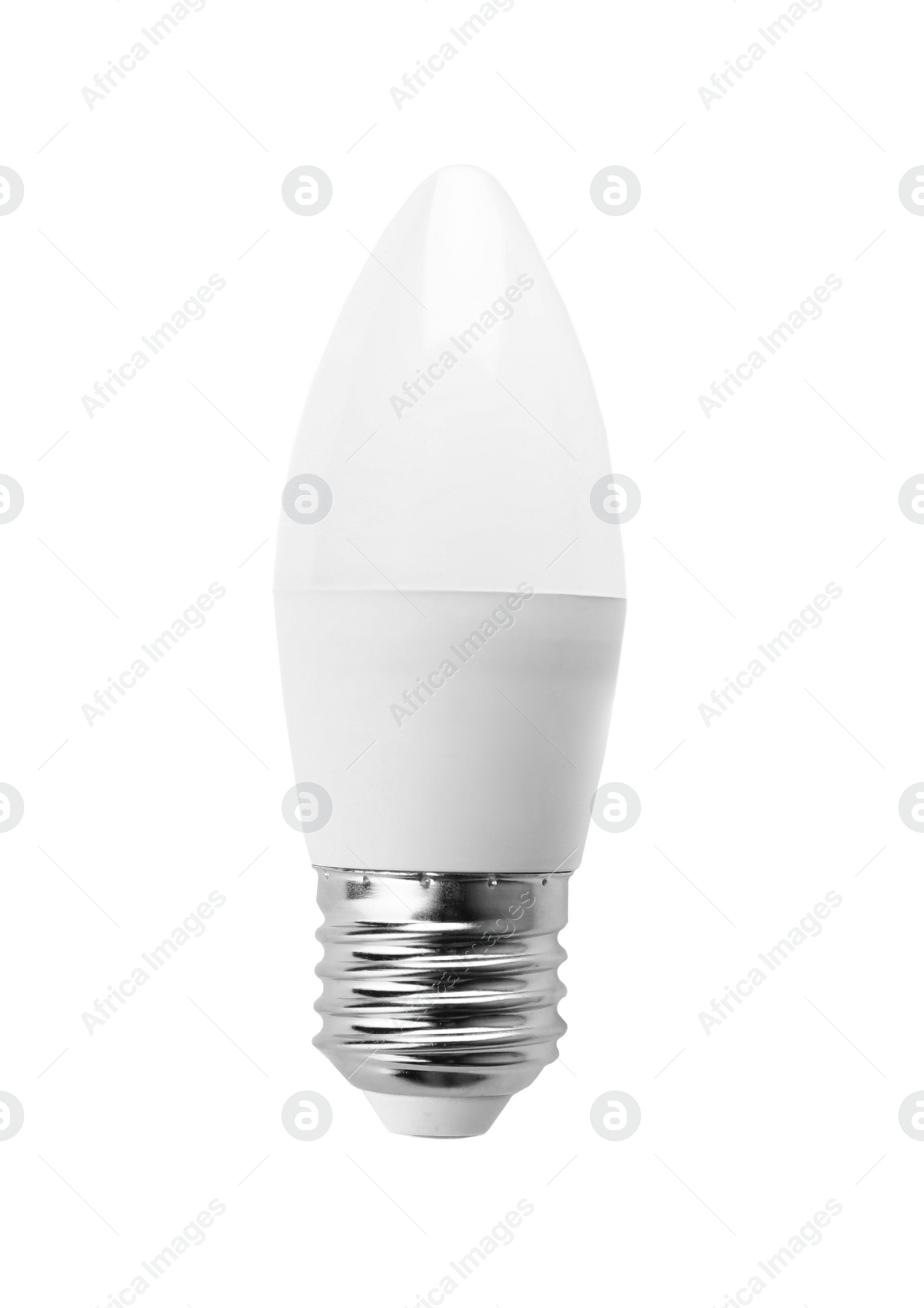 Photo of Light bulb on white background. Electrician's equipment