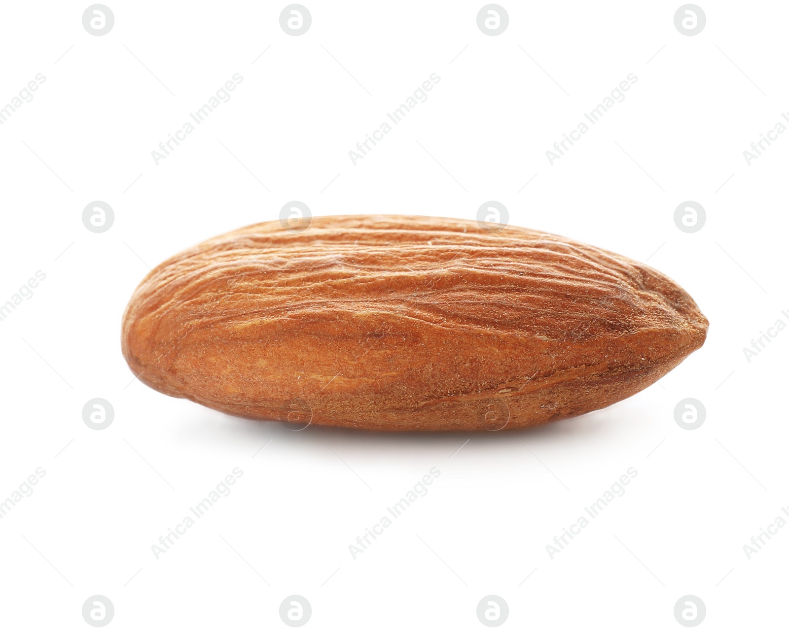 Photo of Organic almond nut on white background. Healthy snack