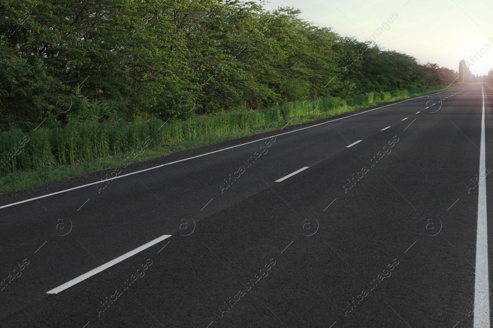 Photo of View of modern asphalt road in countryside