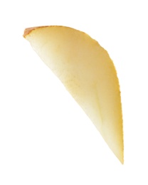 Photo of Slice of fresh pear on white background