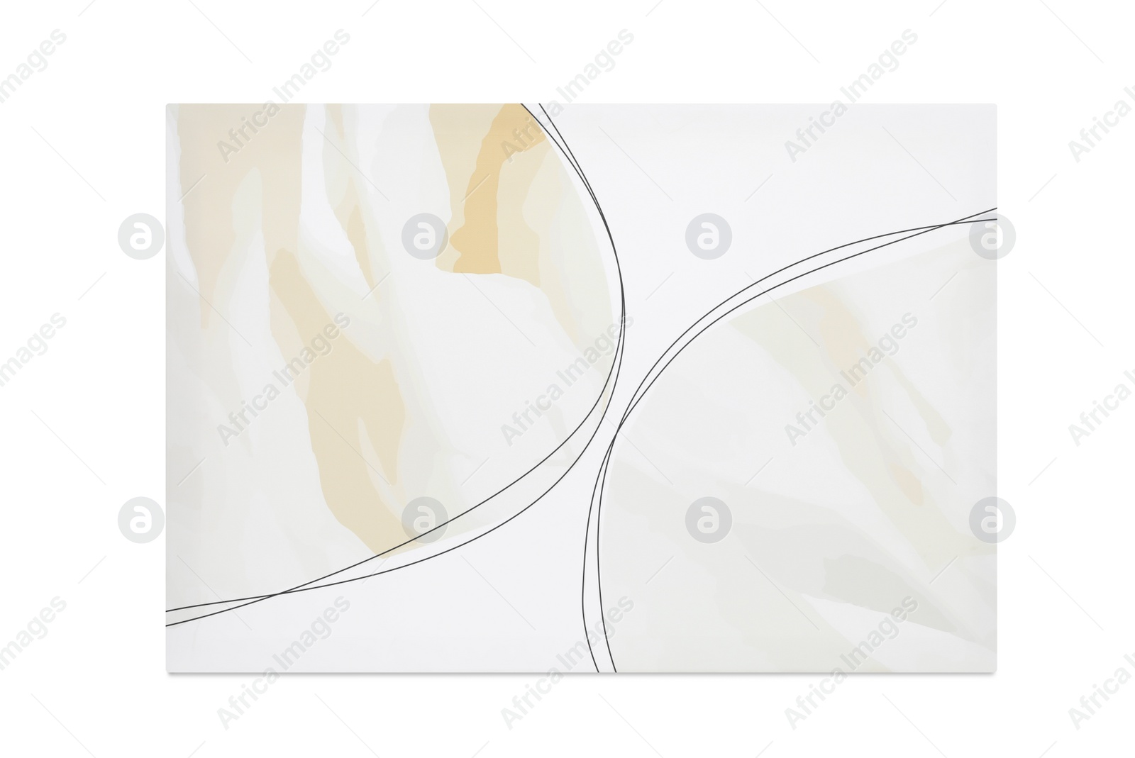 Photo of Beautiful abstract painting on white background. Element of interior decor