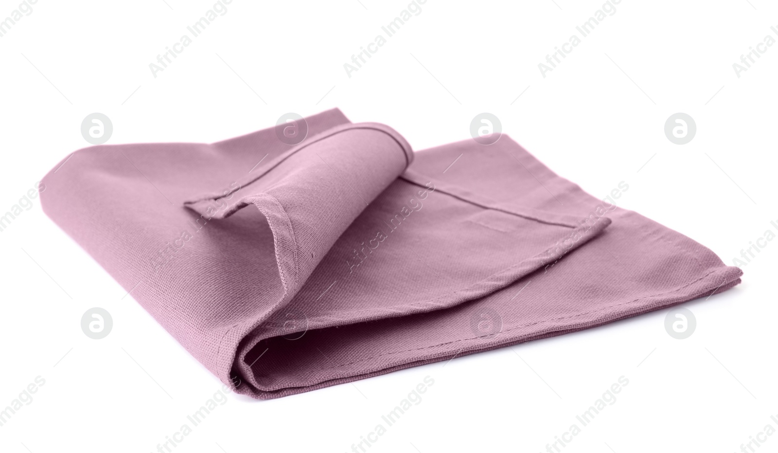 Photo of Fabric napkin for table setting on white background