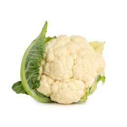 Fresh raw cauliflower cabbage isolated on white