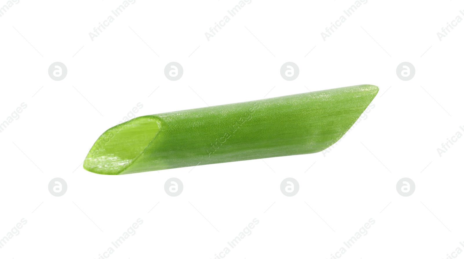 Photo of Piece of fresh green onion isolated on white