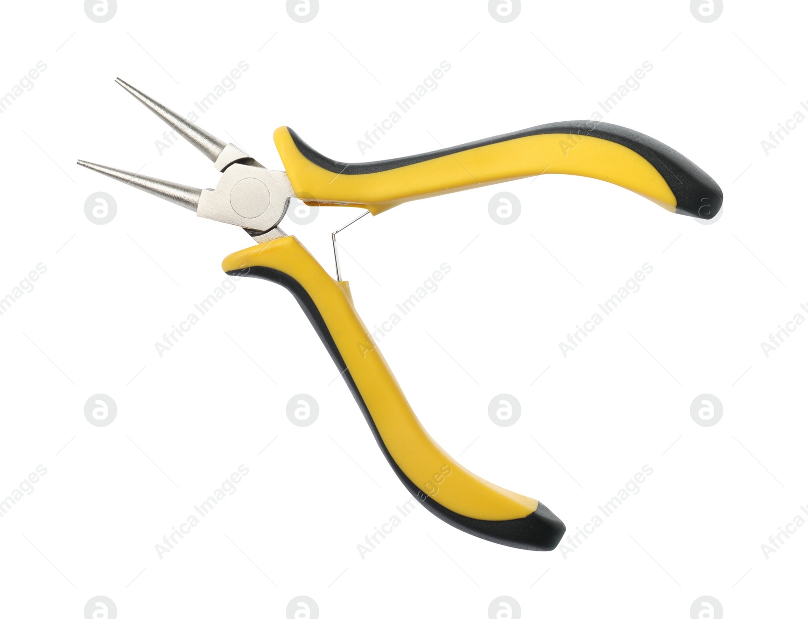 Photo of New round nose pliers isolated on white