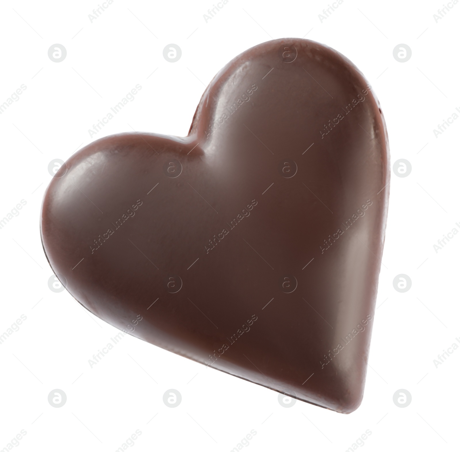 Photo of Beautiful heart shaped chocolate candy isolated on white