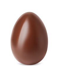 One tasty chocolate egg isolated on white