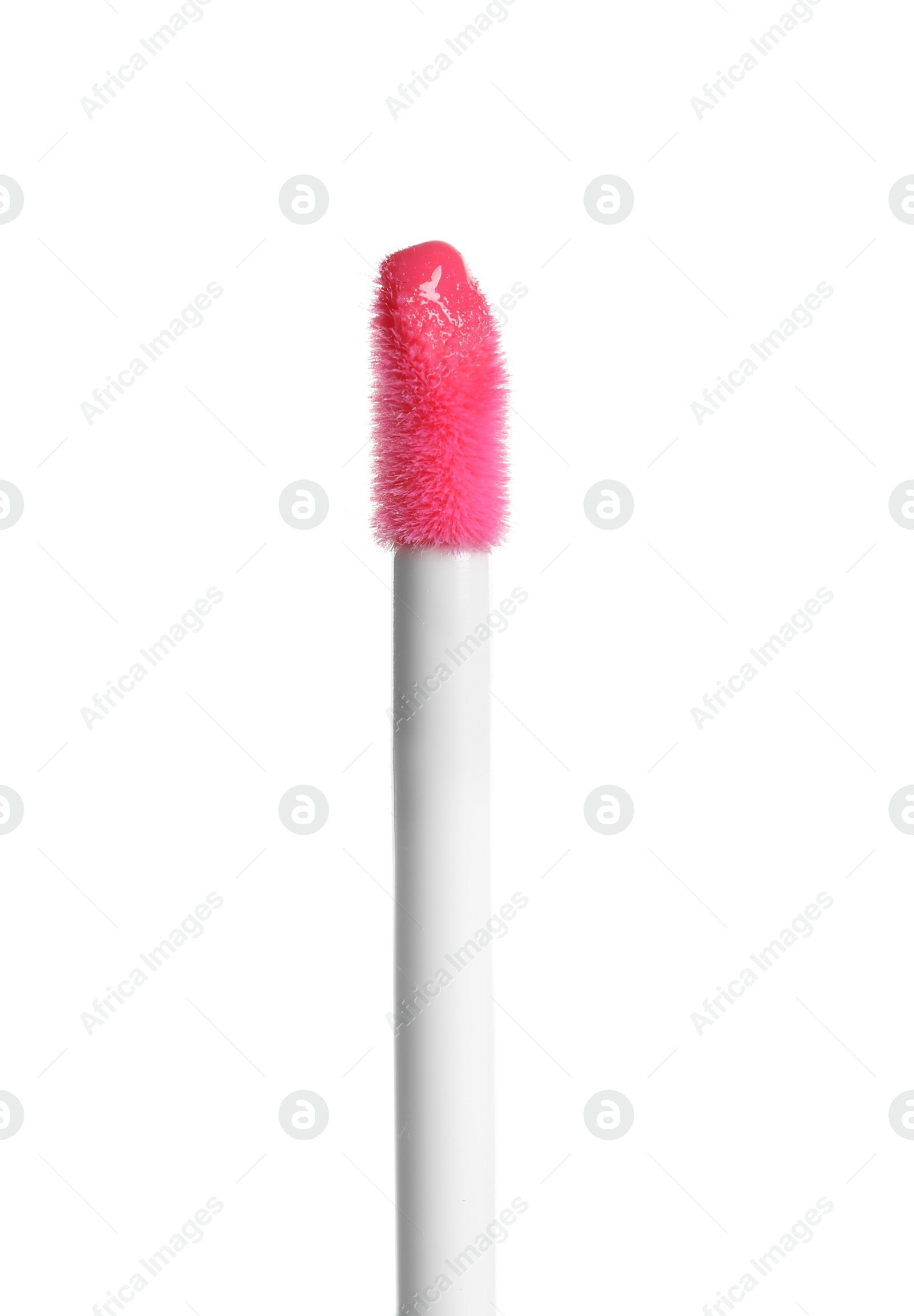 Photo of Applicator with liquid lipstick isolated on white