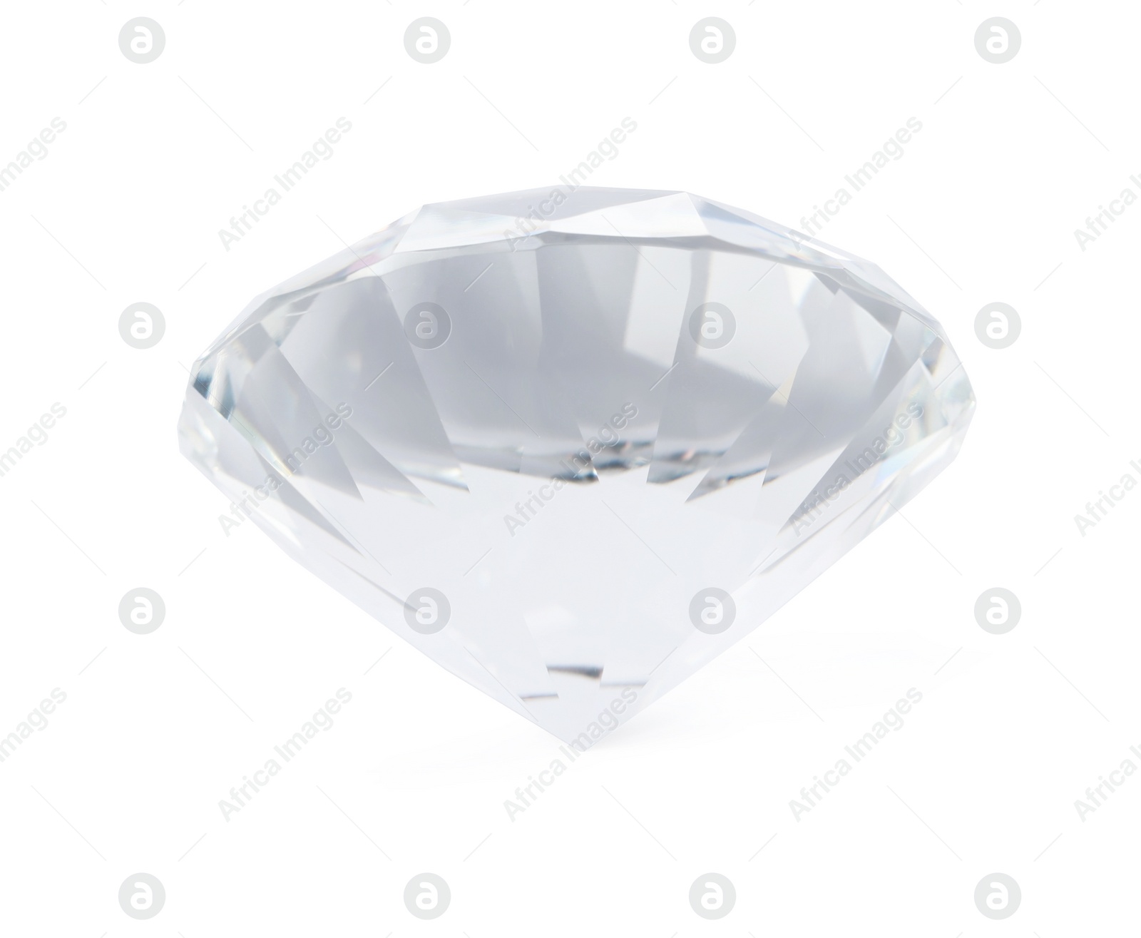 Photo of Beautiful dazzling diamond isolated on white. Precious gemstone