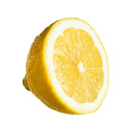 Photo of Half of fresh lemon isolated on white