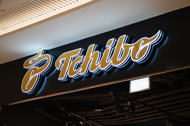 Photo of Warsaw, Poland - September 08, 2022: Tchibo store in shopping mall