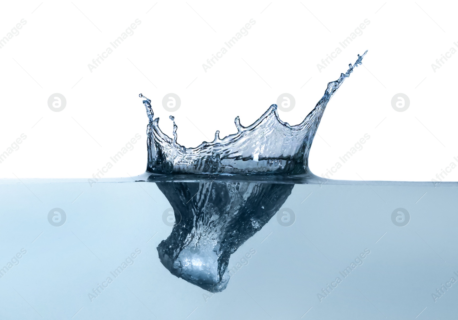 Photo of Splash of pure water on light background, closeup
